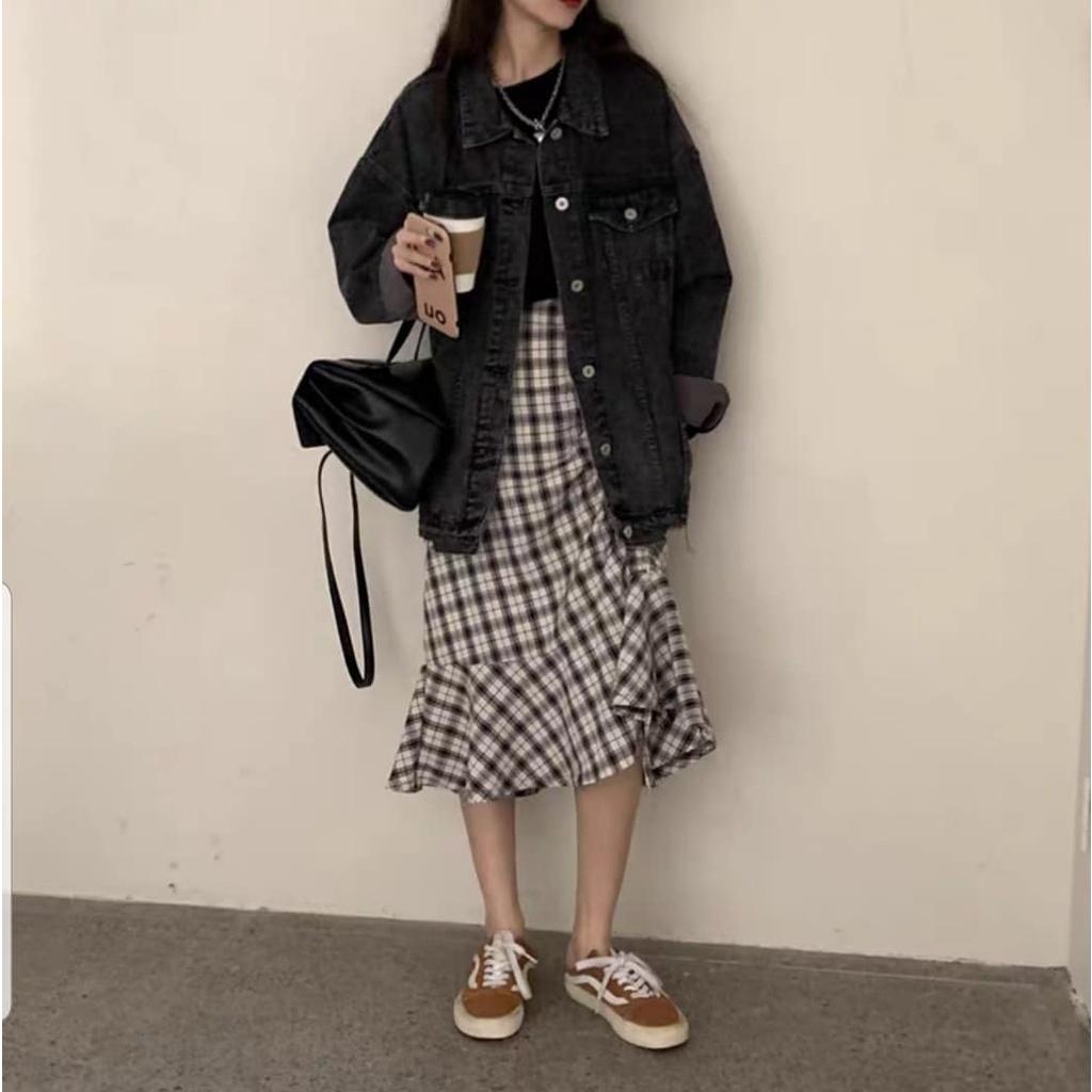 Áo khoác denim nam nữ form rộng MEANSTORE jacket jean cao cấp Rin bò unisex màu đen, xanh bạc, xám khói