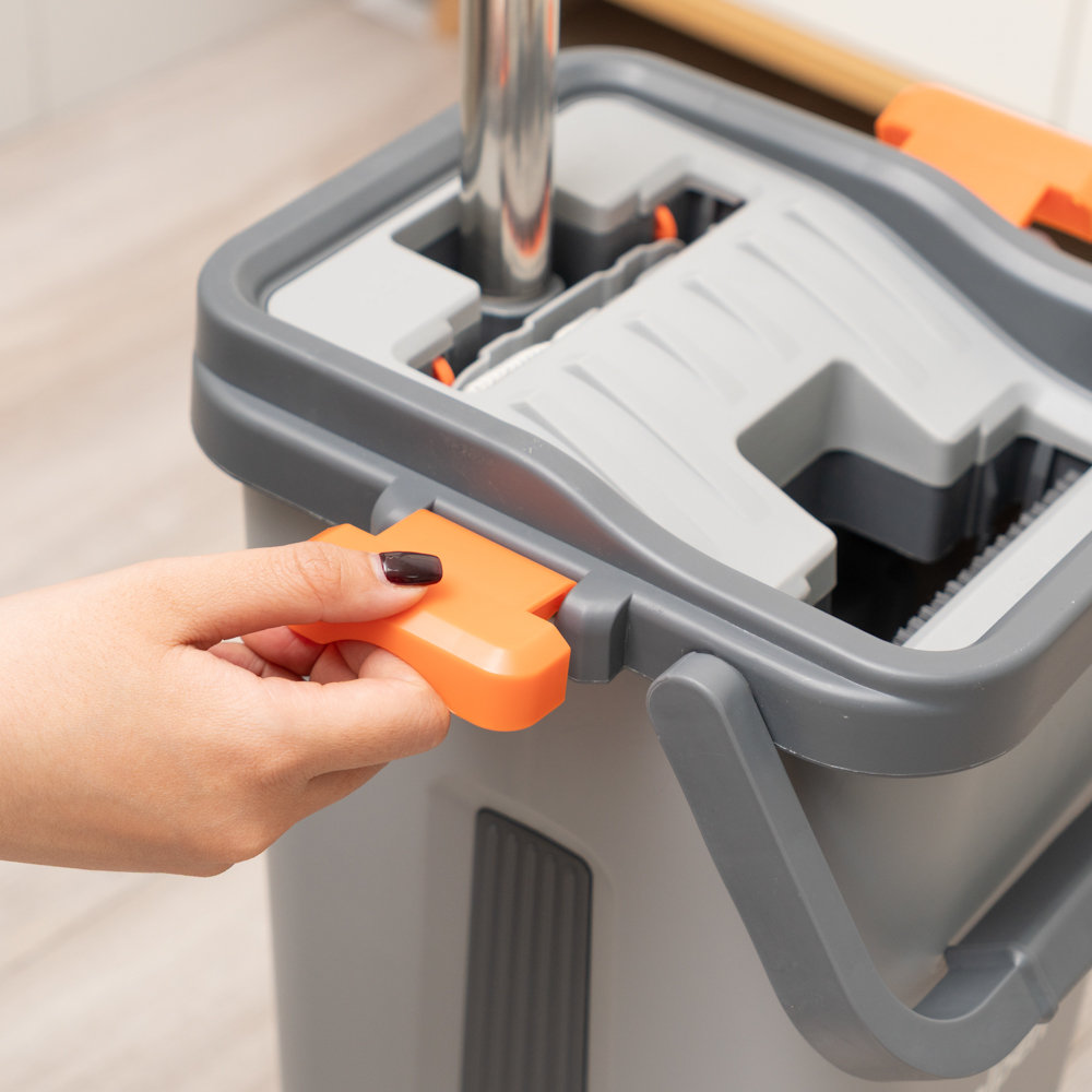 Bộ cây lau nhà tách nước tự vắt thông minh Kalpen G6 kèm 2 bông lau - hàng chính hãng