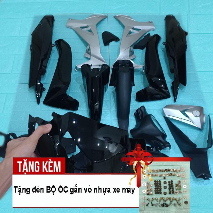 Bộ dàn áo xe dành cho SIRIUS màu ĐEN phanh ĐĨA , Tặng Kèm bộ ốc theo xe