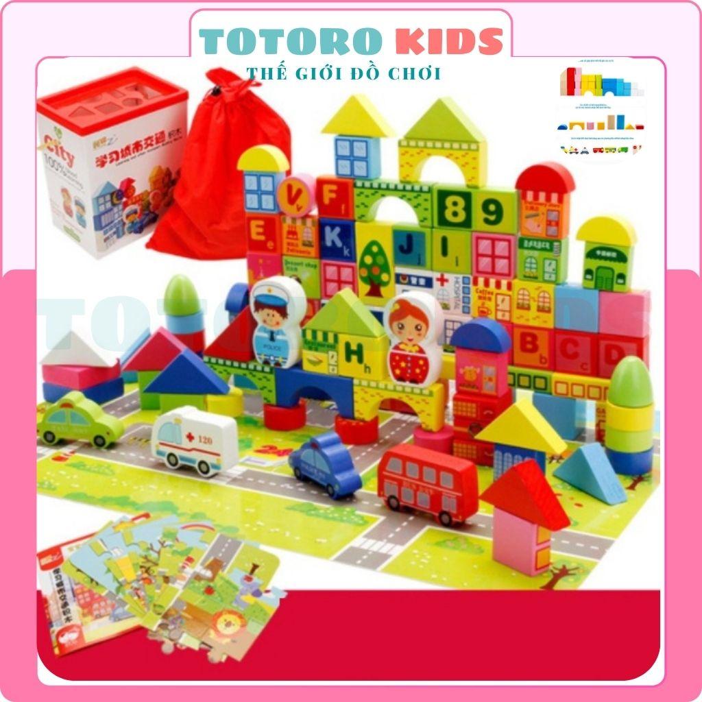 Đồ chơi thông minh cho bé 1 2 3 4 5 6 tuổi láp ráp mô hình giao thông thành phố 62 chi tiết cho bé phát triển trí tuệ