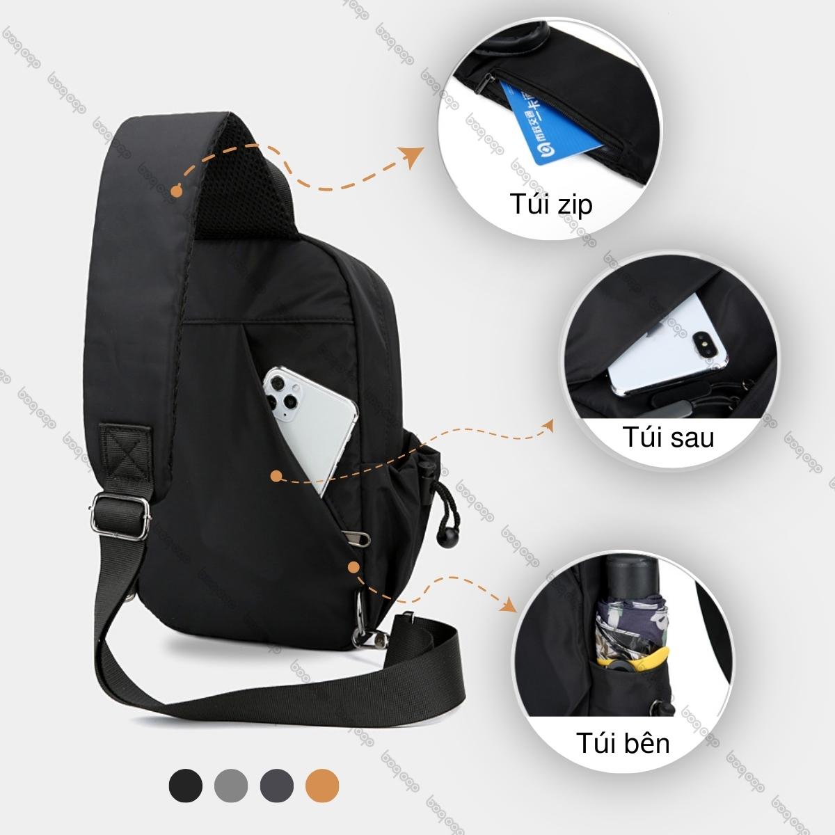 Túi đeo chéo nam thiết kế đeo chéo tiện lợi Doo Bag chất liệu nylon chống kháng nước bền đẹp