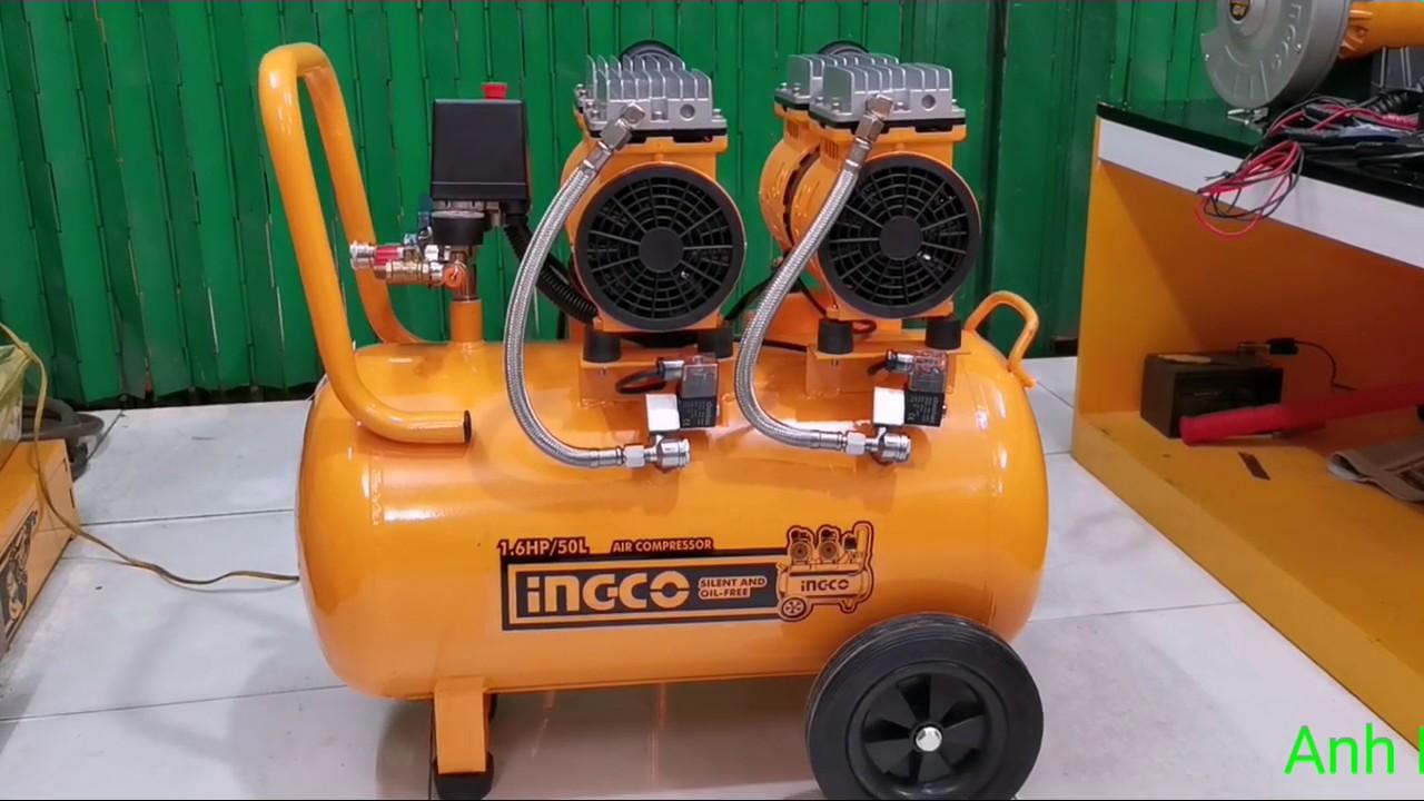 MÁY NÉN KHÍ KHÔNG DẦU 50L (2×0.8HP) INGCO ACS215506T- HÀNG CHÍNH HÃNG