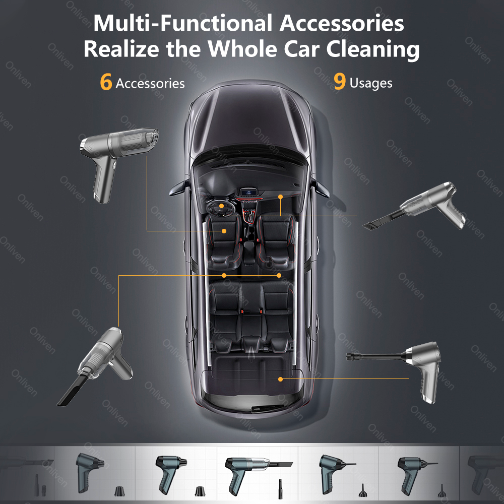 Máy Hút Bụi Ô Tô Mini Di Động Cầm Tay Hút Mạnh Không Dây Máy Vệ Sinh Tự Động Robot Phụ Kiện Ô Tô Thiết Bị Gia Đình