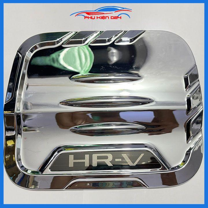 Ốp nắp xăng HRV HR-V 2022-2023-2024 mạ crom mẫu tổ ong chống trầy trang trí ô tô
