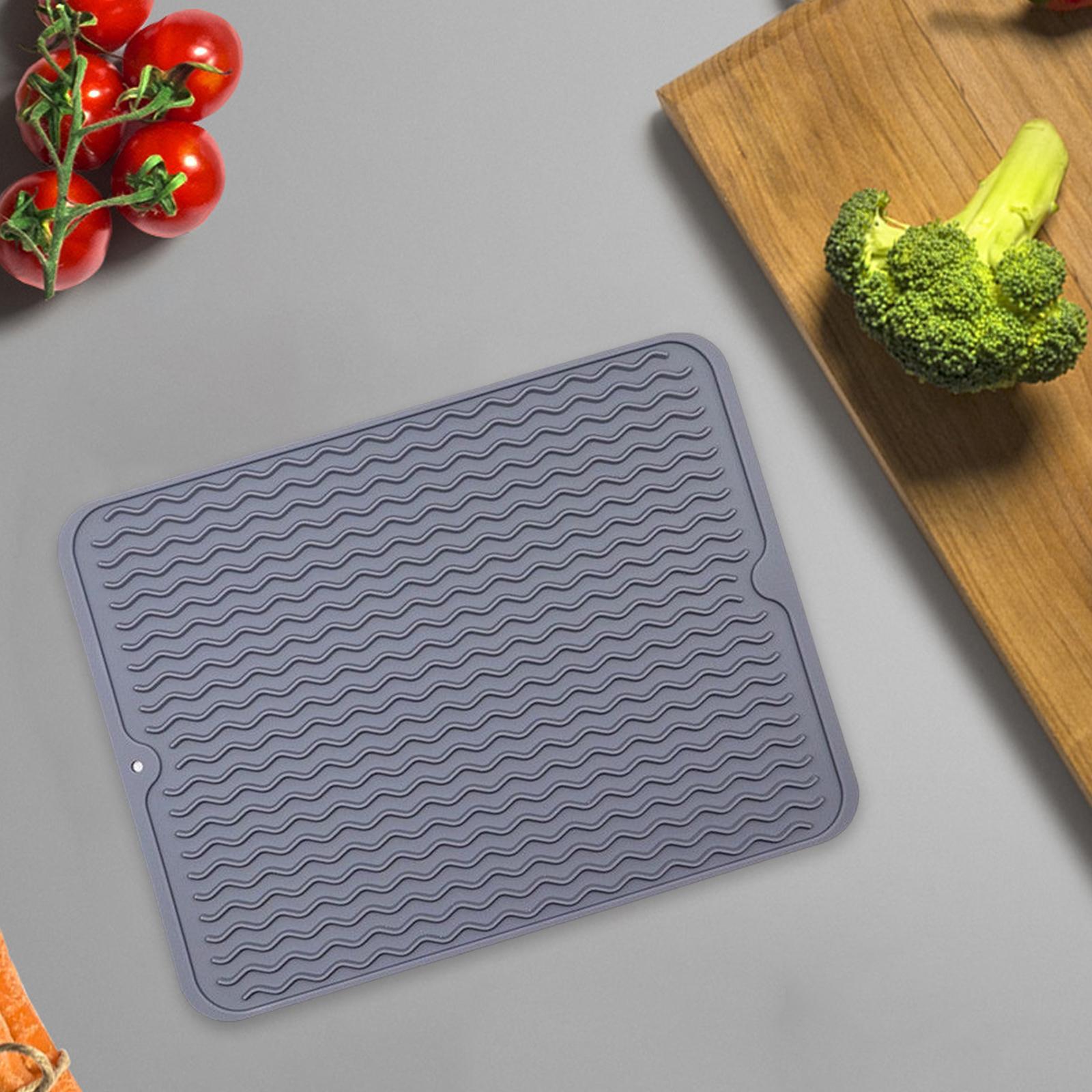 Silicone Drain Pad Waterproof Heat Insulation Hot Pot Holder Dish Drying Mat