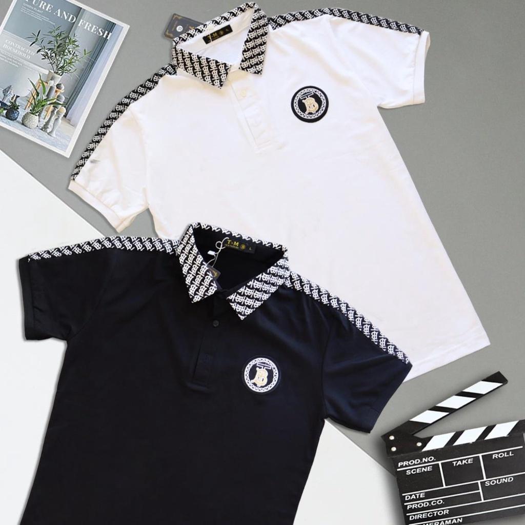 Áo Thun Nam Ngắn Tay, Chất Cotton, Phối Tay Đỏ Co Giãn 4 Chiều.