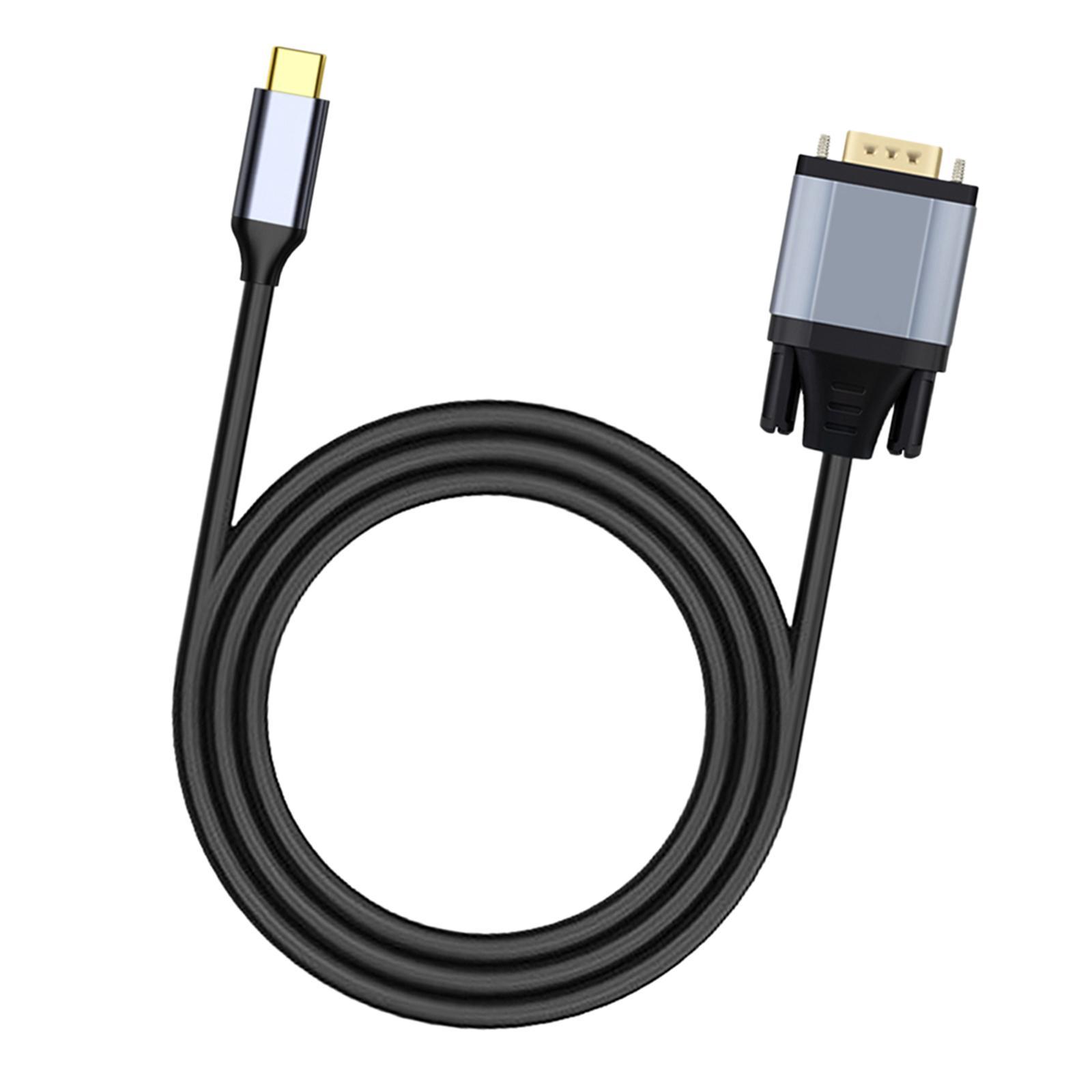 USB C Male to VGA Male Cable Professional Durable 1080P 1.8M for