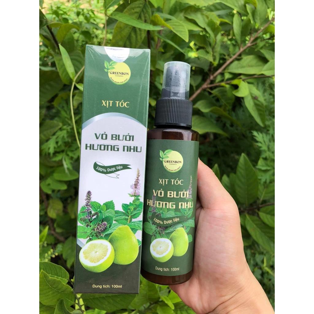 Xịt dưỡng tóc vỏ bưởi hương nhu 100ml GreenBon Cosmetics