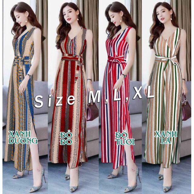 Jum dài ống suông sẻ thắt nơ eo xinh xắn