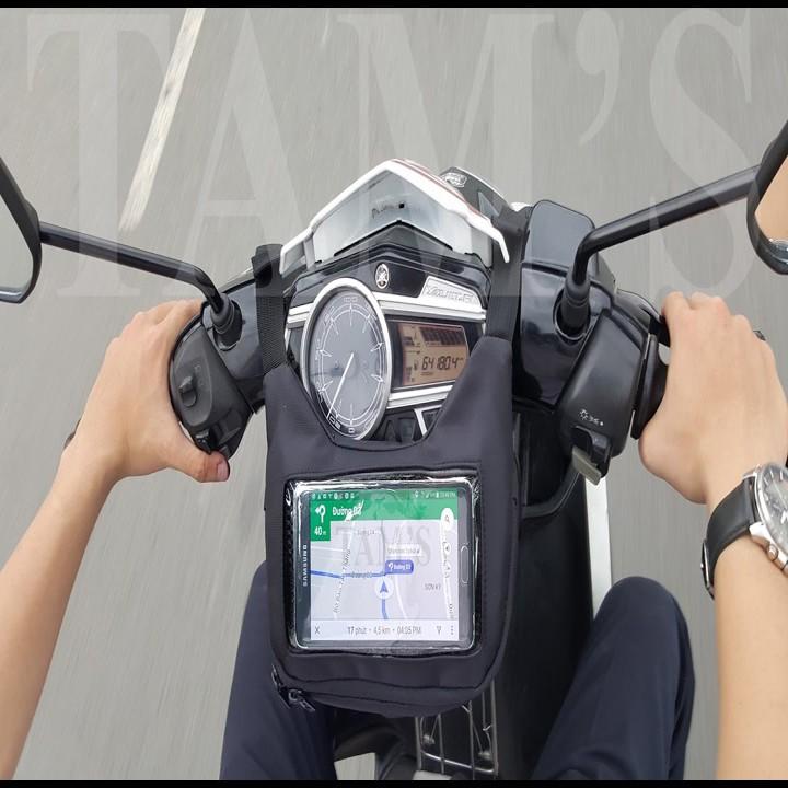 Túi ghi đông – Túi GPS – Treo đầu xe máy Ver 4.0 - Hàng Tam's có túi che  mưa SIGATO SGT 669