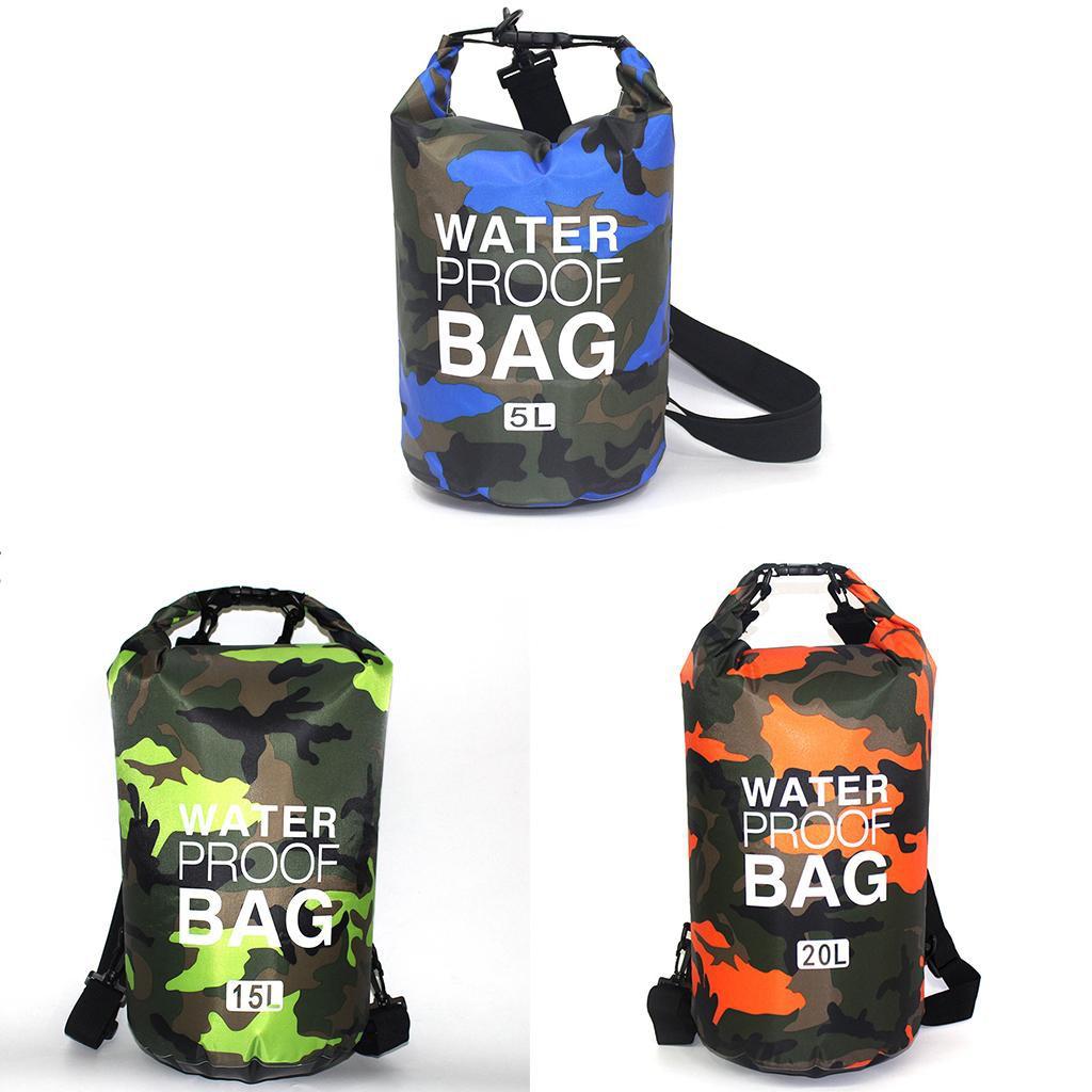 Túi khô chuống nước thể thao BAG WATERPROOF 20L (Xanh quân đội)