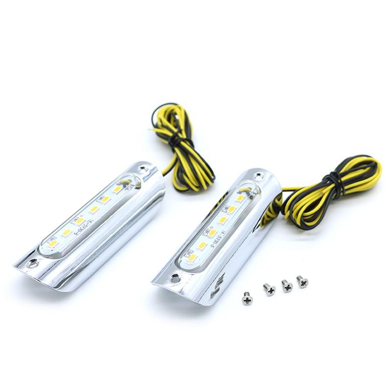 Đèn LED tín hiệu gắn tay lái xe mô tô Harley 7 / 8 " 22mm 1 " 25mm