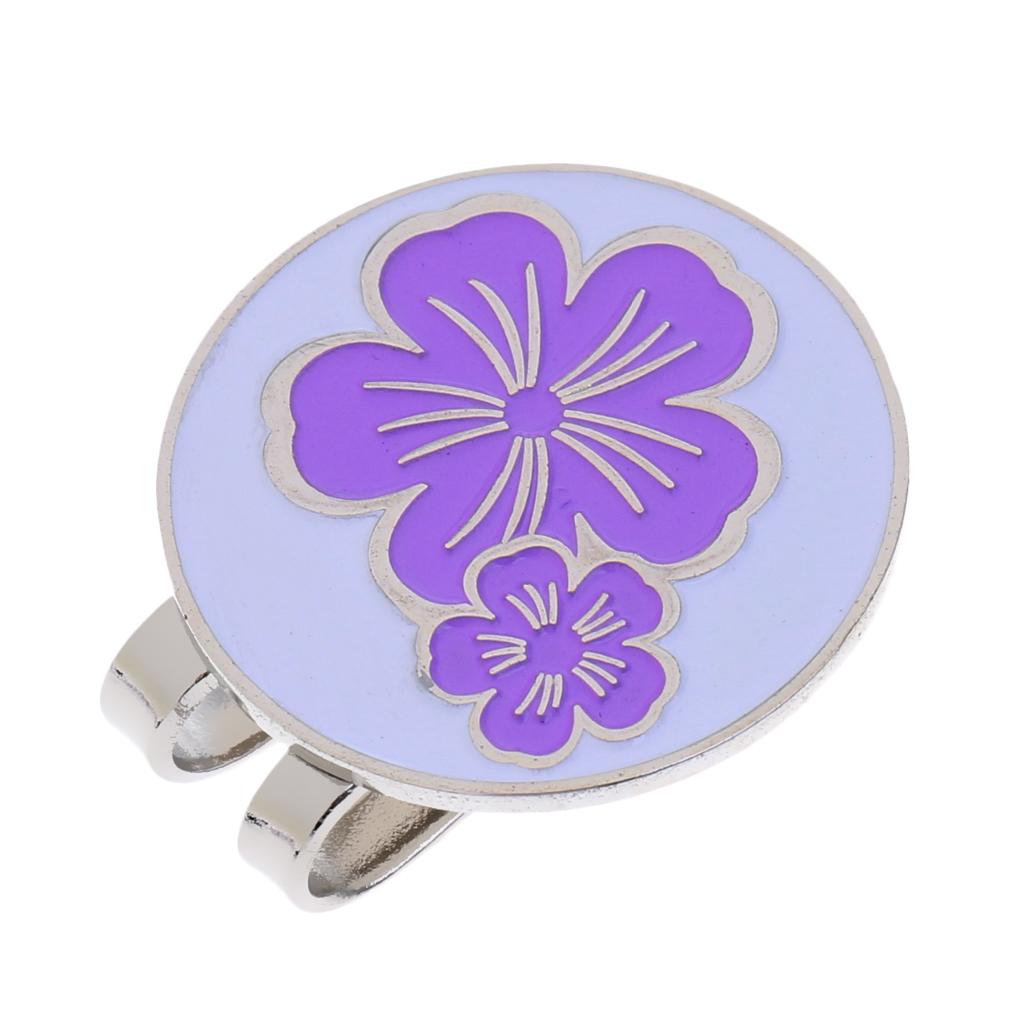 3 Pieces Flower Golf Hat Clip With Detachable Magnetic Golf Ball Marker