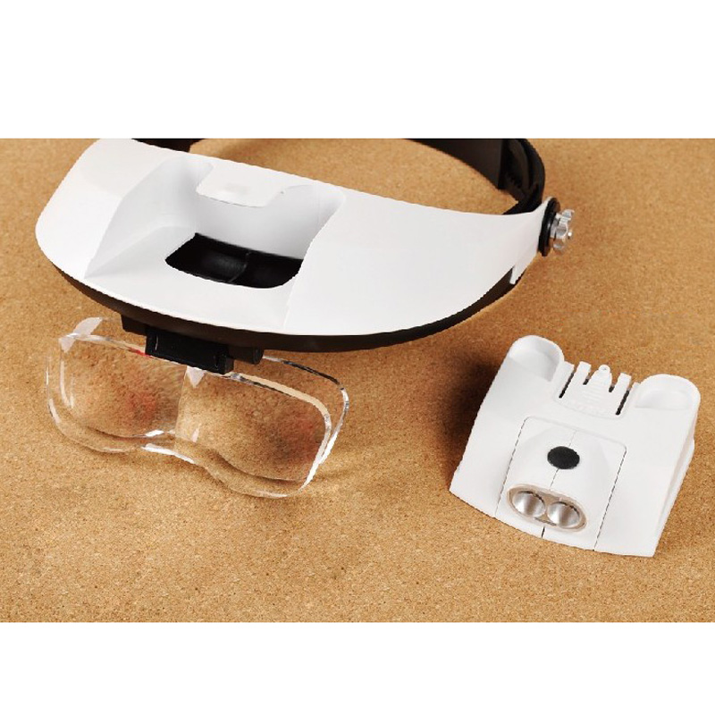 Kính lúp đeo đầu có đèn led chiếu sáng V4