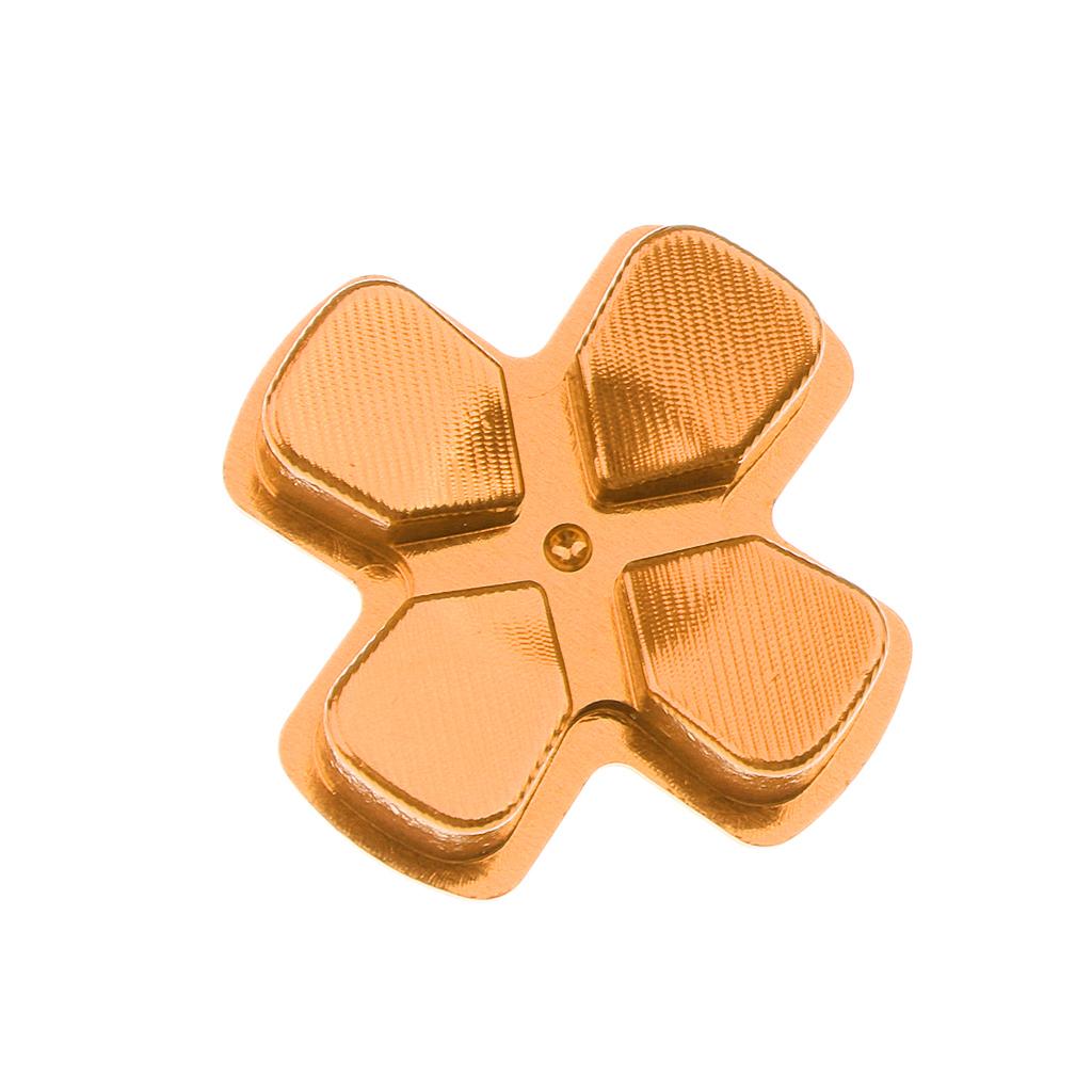 2Pieces Gamepad Metal ABXY Button + Analog Thumbsticks Joystick + Chrome D-pad for Sony PS4 DualShock Game Controller