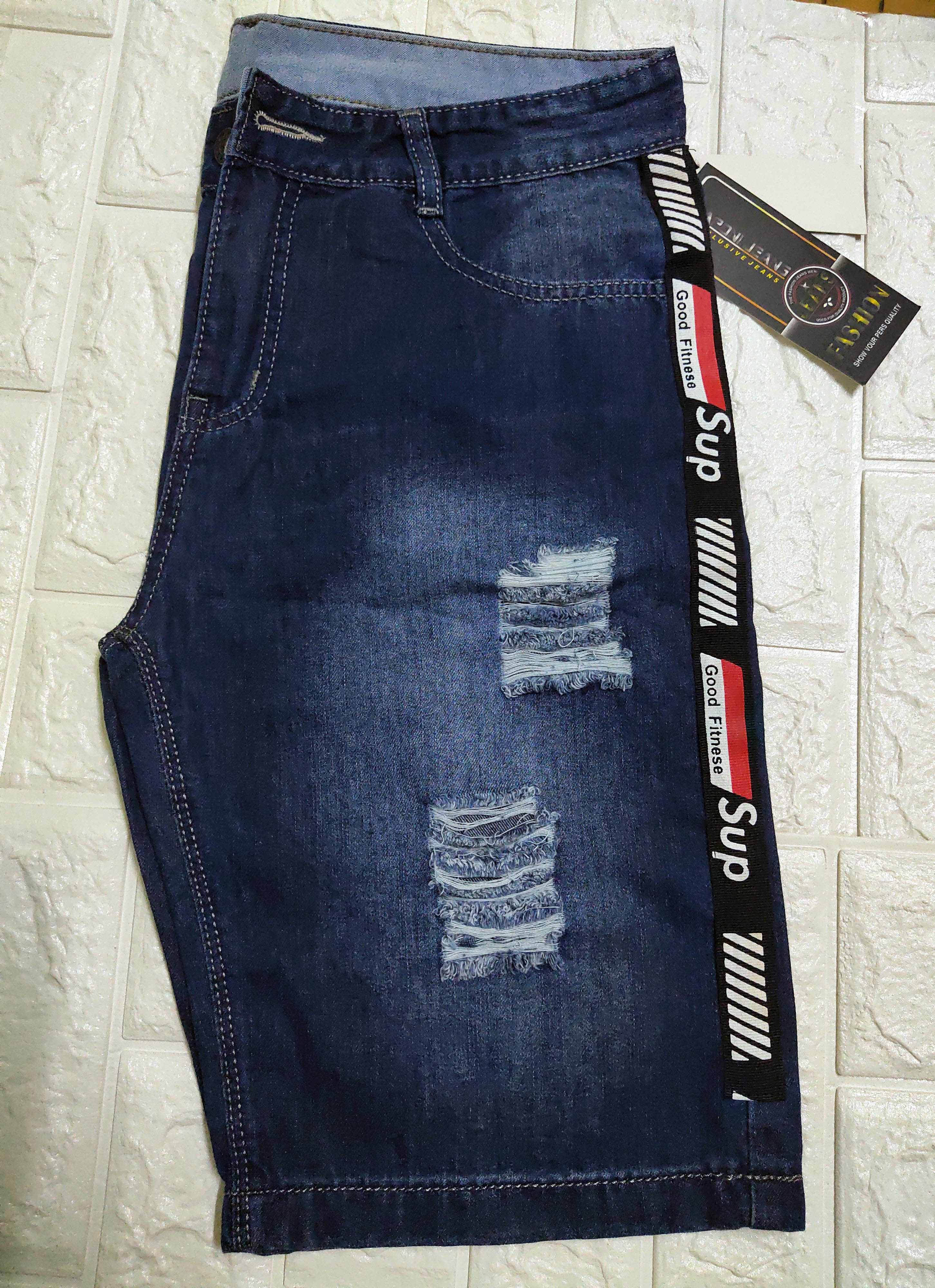 Quần short, Quần short nam, Quần soc jean, Quần soc rin, Quần soc jean nam cách điệu cá tính - SỌC CHỮ - 28