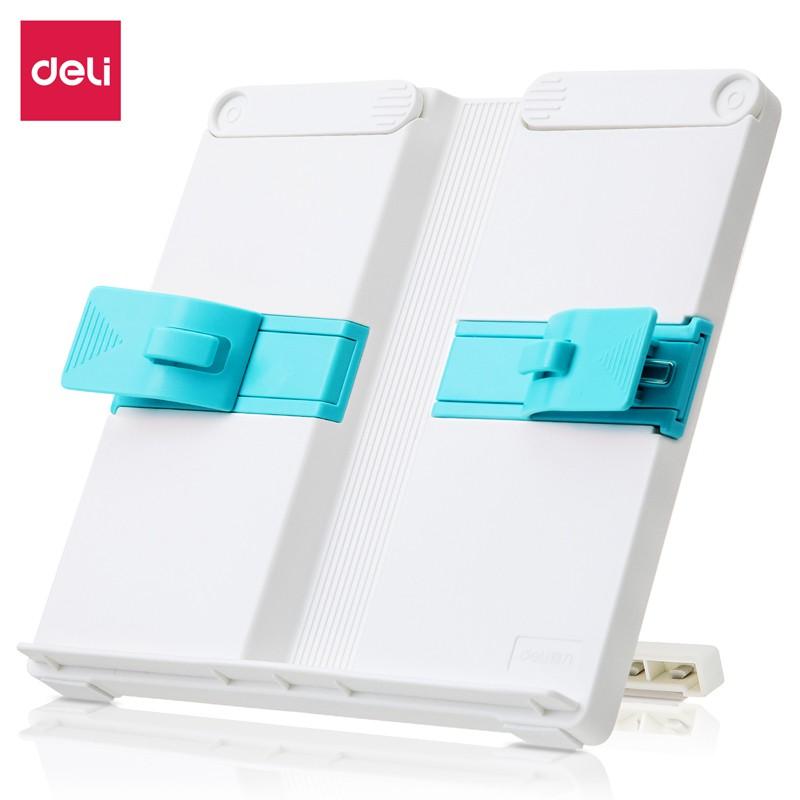 Giá đỡ sách, kẹp sách, đỡ điện thoại, ipad để bàn học Deli - Chống cận thị, chống gù lưng - Thiết kế thông minh tiện dụng dành cho bé - Màu xanh / màu hồng - 70531