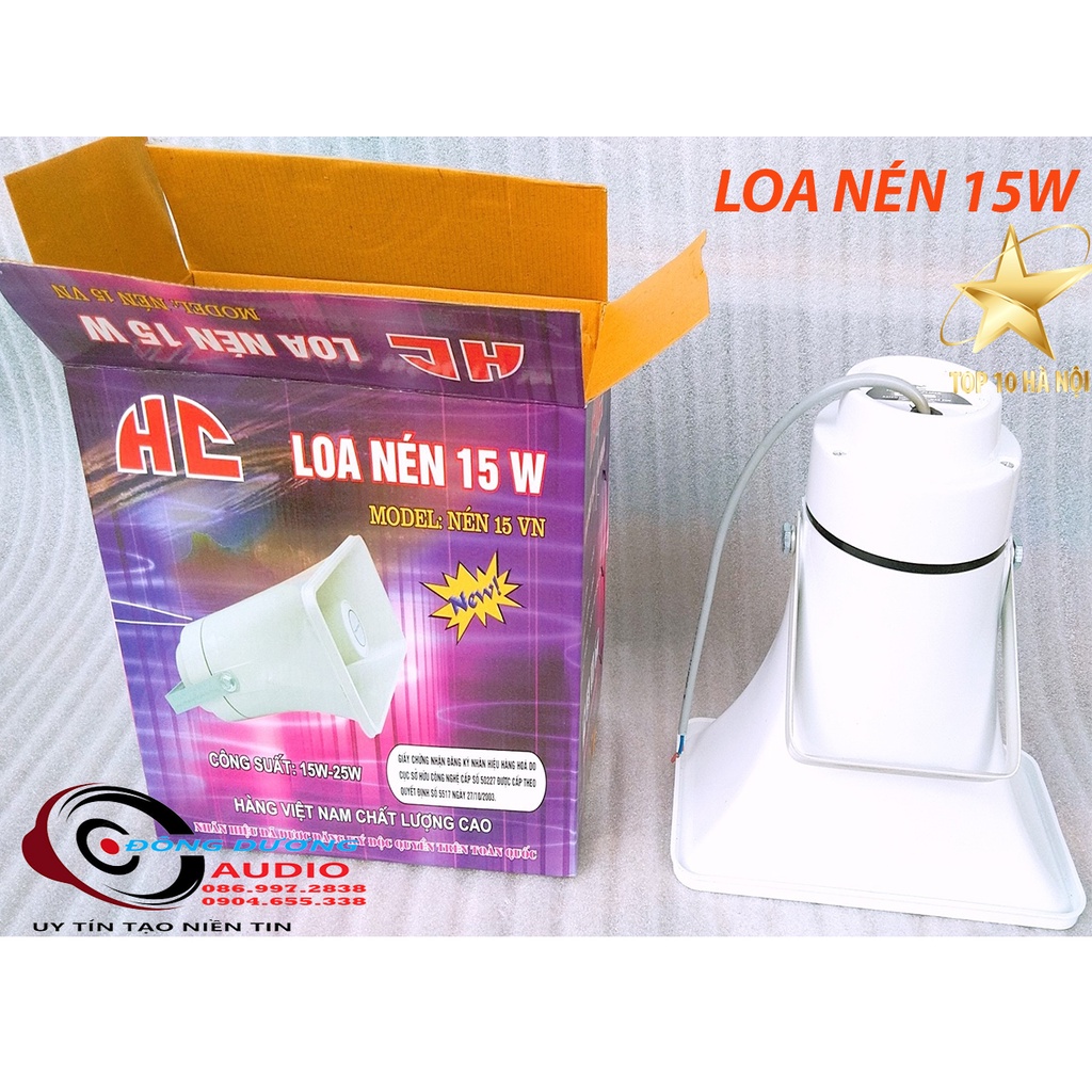 LOA NÉN 15W ÁNH DƯƠNG - PHỄU NHỰA HÌNH CHỮ NHẬT 25X13CM - LOA THÔNG BÁO TIẾNG RAO - GIÁ 1 CÁI
