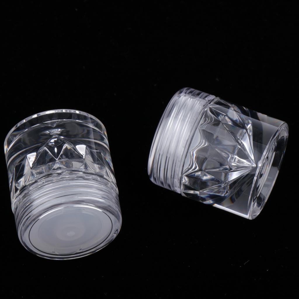 Empty Loose Powder Case W/ Sifter Refillable Eyeshadow Blusher Jars 3ml 10x