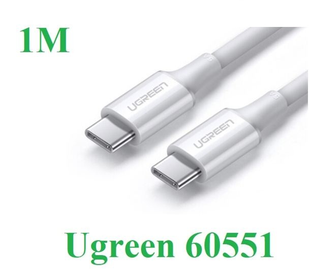 Cáp usb type c revolution 2.0 vỏ abs màu trắng ugreen 60551 US300 - Hàng Chính Hãng