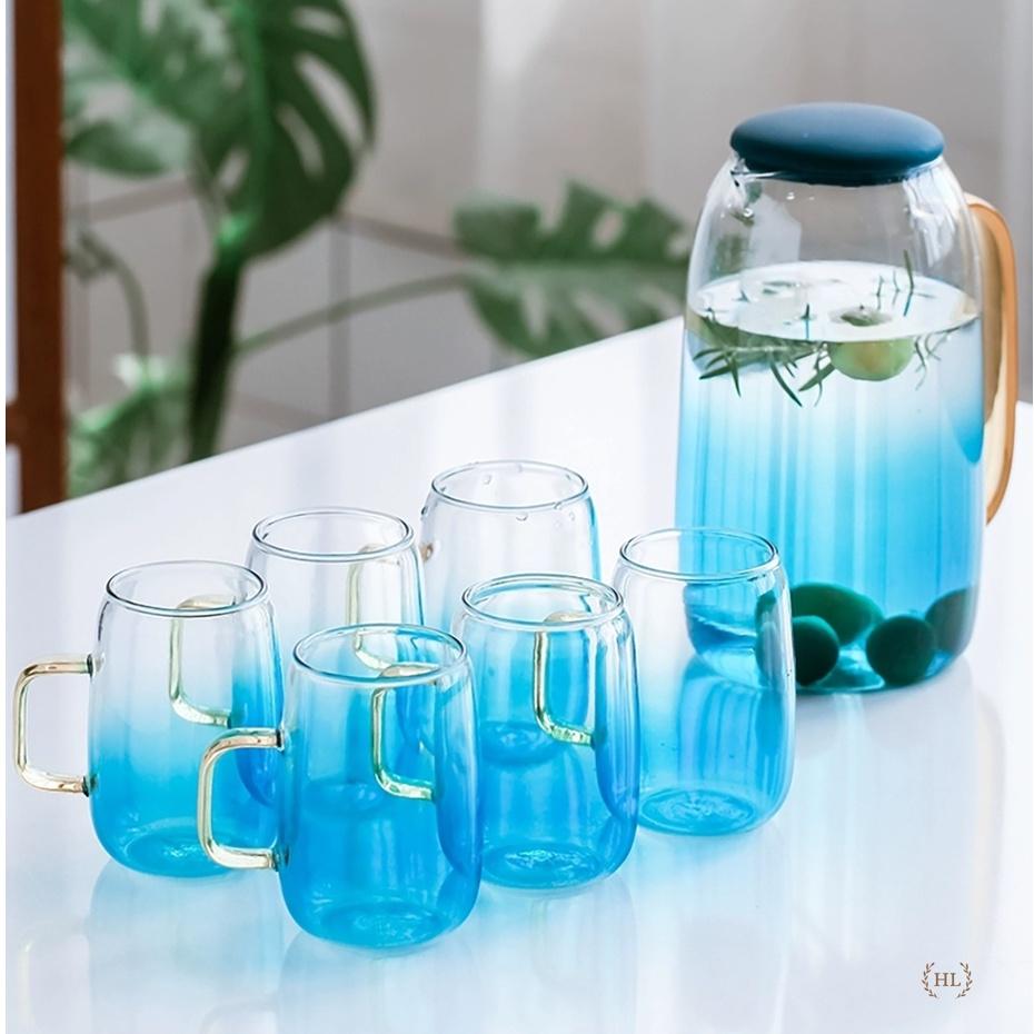 Bộ bình - ly Ocean Aqua | BỘ BÌNH CỐC XANH ĐẠI DƯƠNG CHỊU NHIỆT - SIÊU CHỊU LỰC _ SIÊU NHẸ