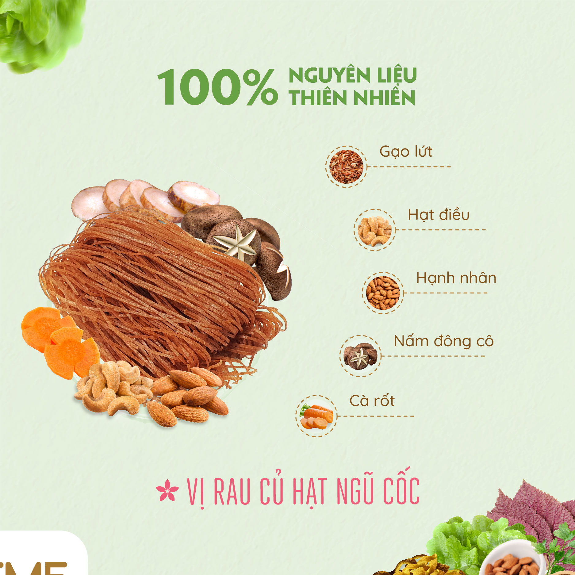 Thùng 12 bún tảo xoắn + 12 bún rau củ gạo lứt ăn liền NGON &amp; THON eatclean giảm cân TÂM MINH FOODS