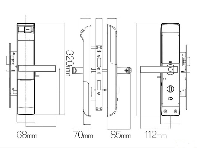 Khóa điện tử Yale YDM4109 màu đen