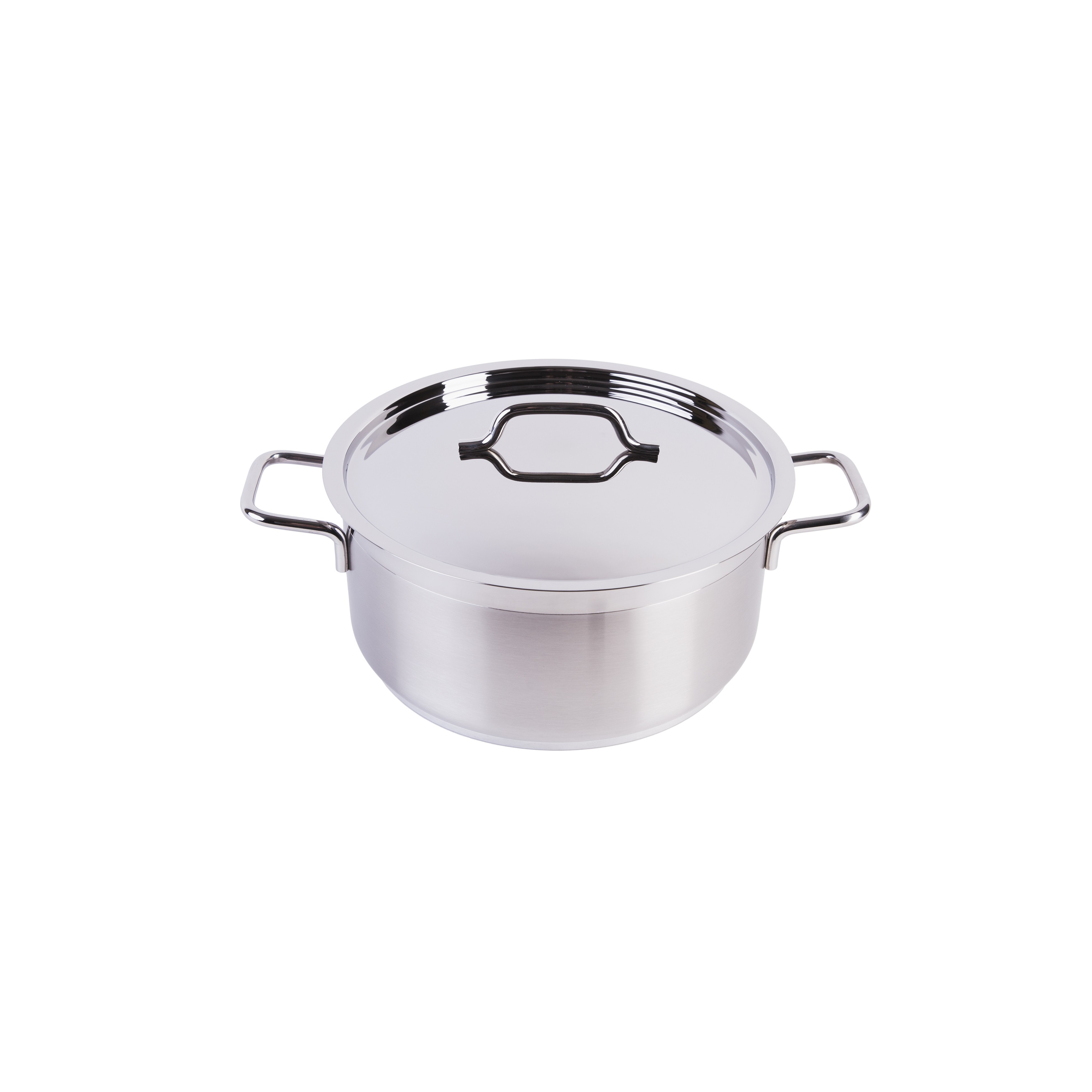 Soong Nồi Inox Cao Cấp Đáy 3 Lớp Thân Cao 2 Lớp Nắp Inox 24x11cm 5L Berndorf Sandrik - Stainless Steel Casserole with Lid