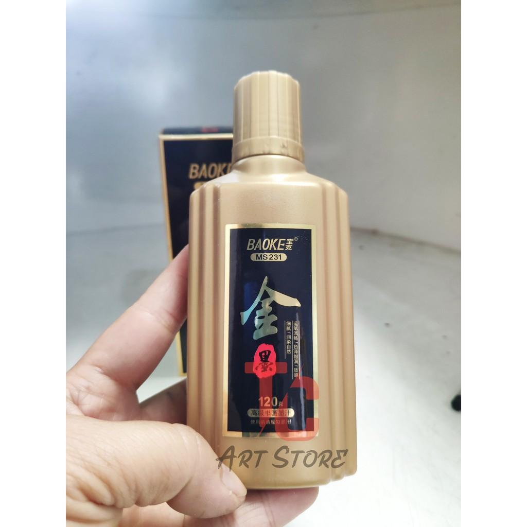 Mực Viết Thư Pháp, Vẽ Tranh Màu Vàng Kim 120 ML BAOKE - MS231