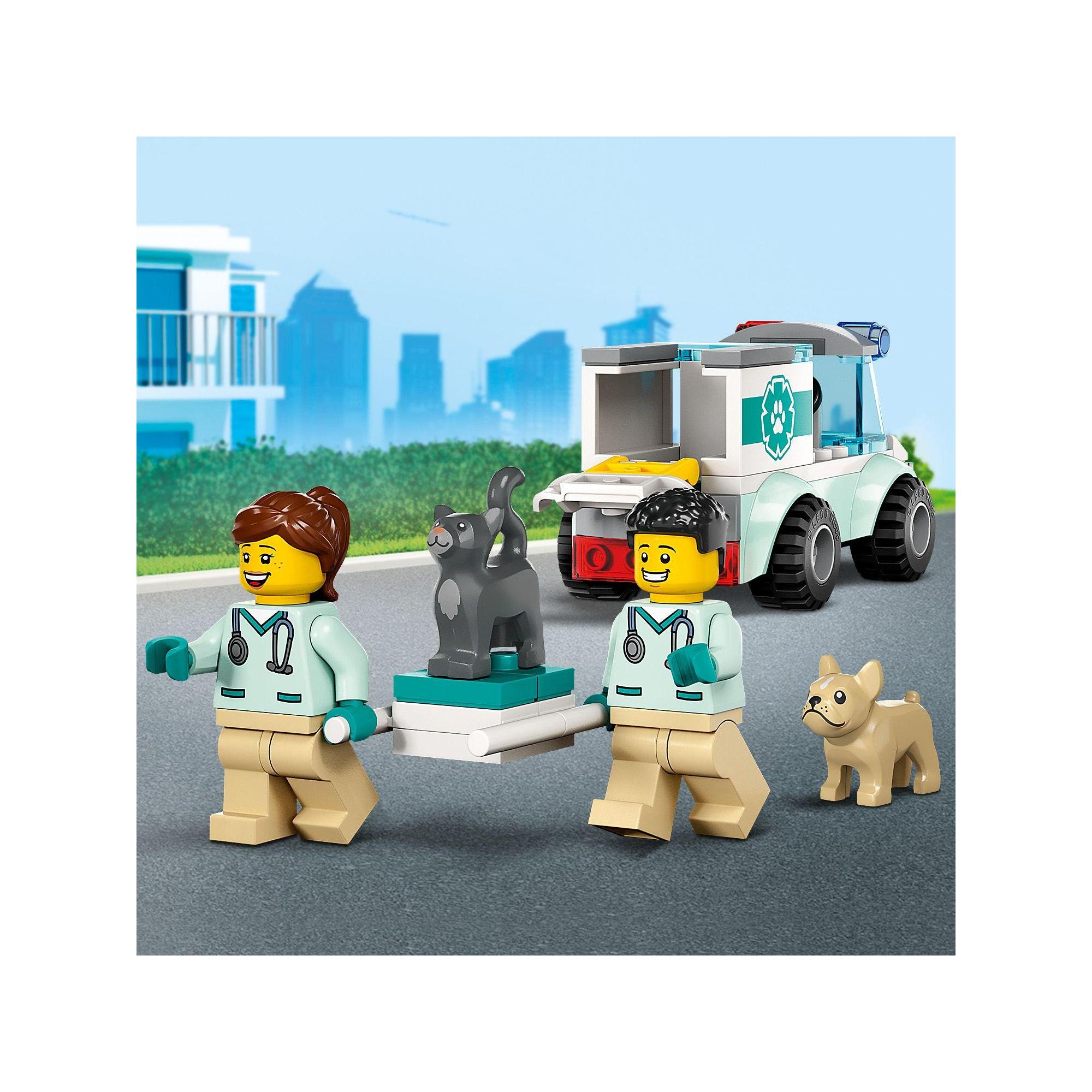 LEGO City 60382 Xe Cứu Hộ Thú Y (58 Chi Tiết)