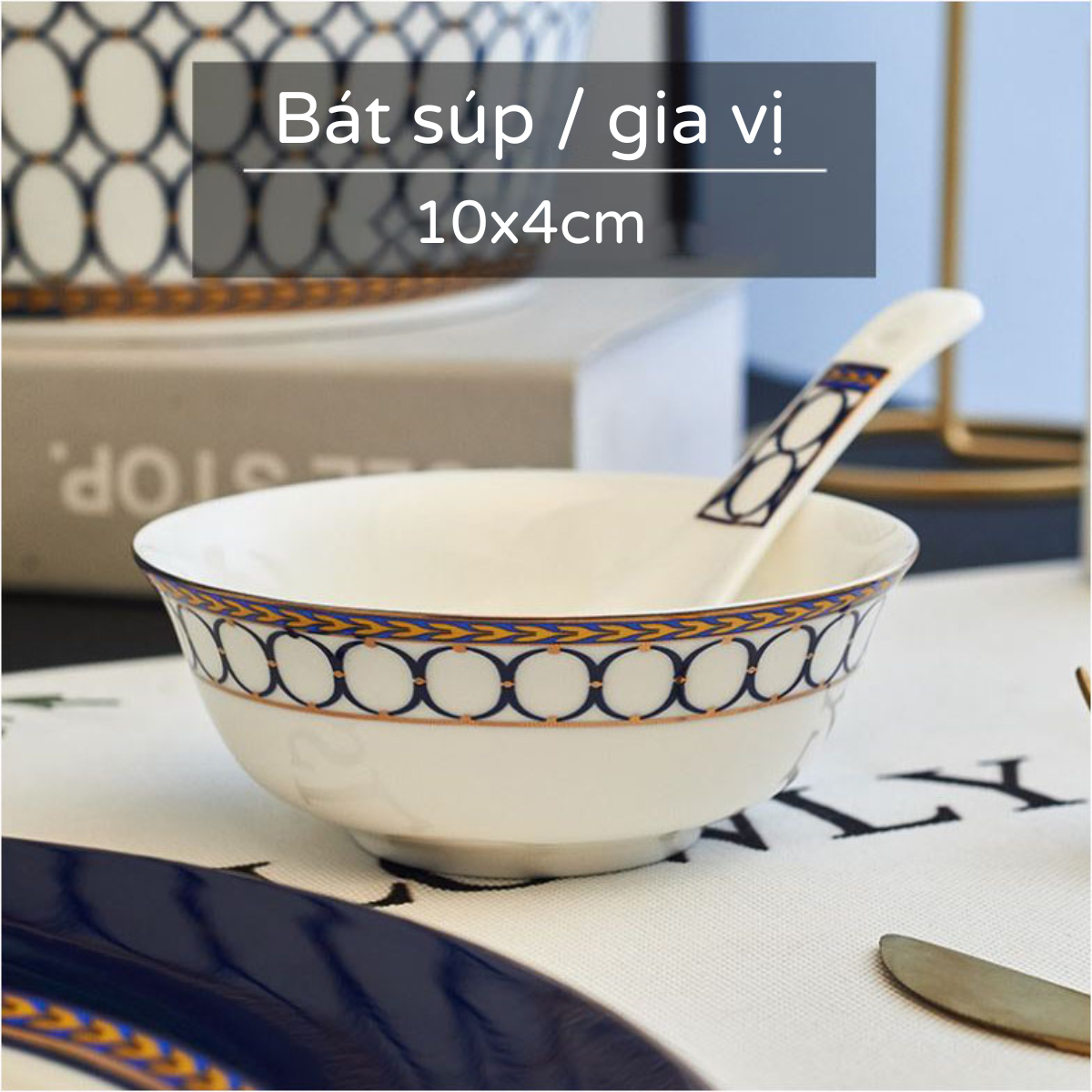 Bộ bát ăn cơm SỨ XƯƠNG Giang Tây cao cấp 60 chi tiết - Bộ chén ăn cơm sang trọng, tinh tế - Bát đĩa mỏng nhẹ nhưng cứng trong và cách nhiệt tốt. Mã GS23