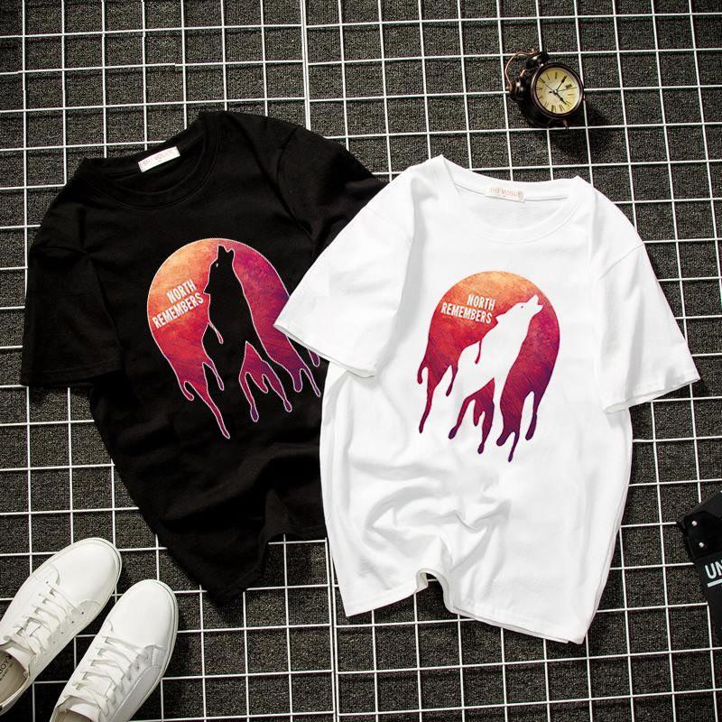 Áo thun unisex in hình chó sói cực ngầu