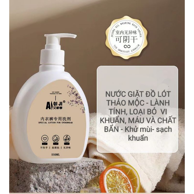 Nước giặt đồ lót kháng khuẩn loại bỏ vết bẩn chai 550ml