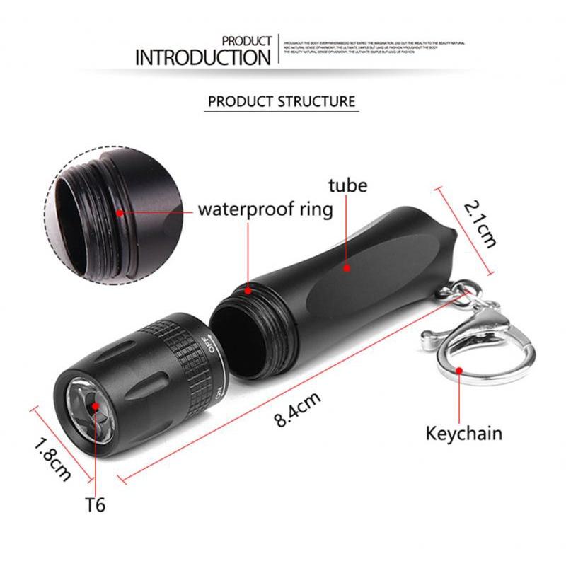 Portable Pen Light Keychain Mini Flashlight Pocket LED Torch Pen Clip LED Flashlight Hand Light With Key Chain For Camping