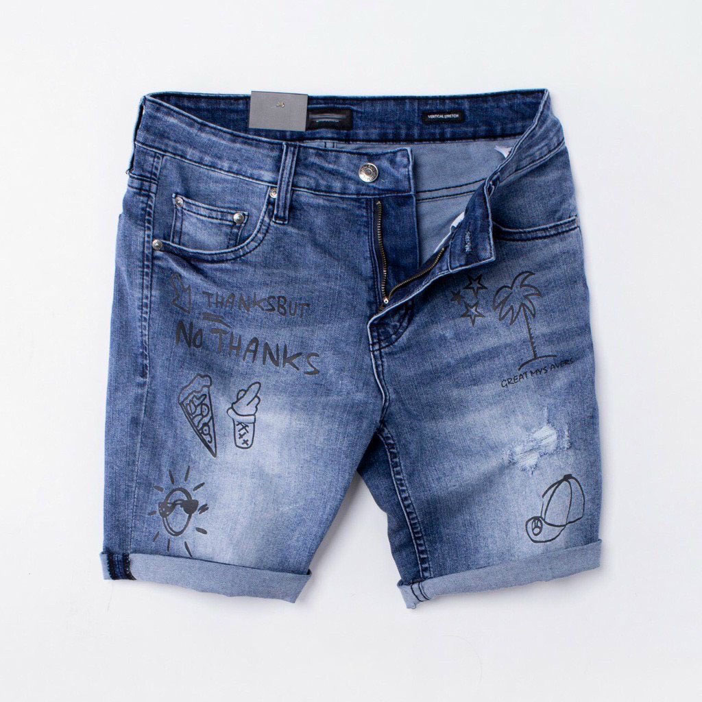 Quần shorts jeans nam ngắn hiện đại 