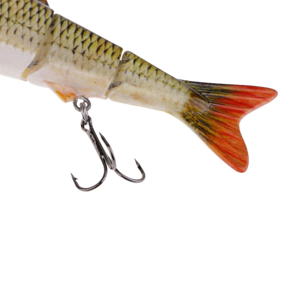 5pcs Fishing Lures Bionic Multi Jointed Fishing Lure Lifelike 3D Eyes Fish Bait Freshwater Saltwater Crank Bait
