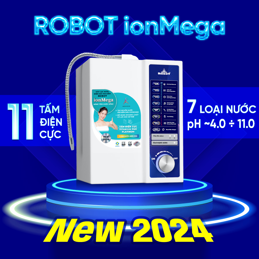 Máy Lọc Nước Điện Giải Ion Kiềm ROBOT ionMega 117 - Hàng Chính Hãng
