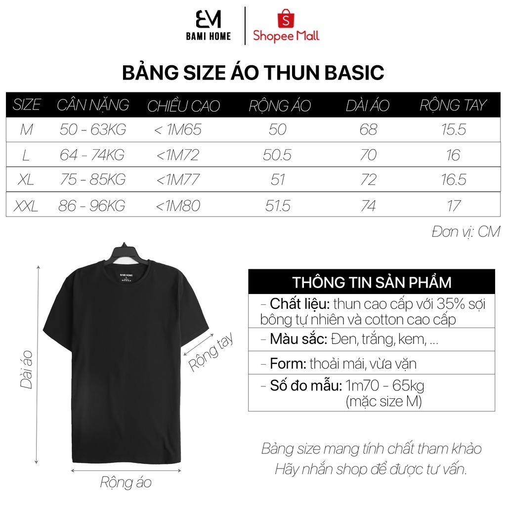 Áo thun nam cao cấp BAMIHOME form vừa vặn, năng động thoải mái ATS02