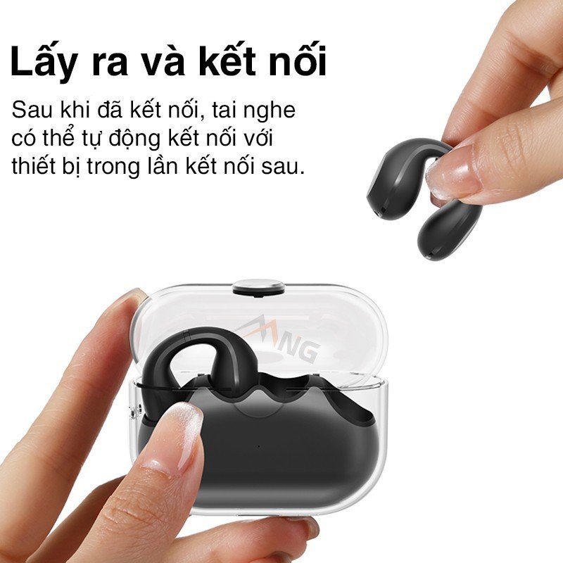 Tai nghe không dây Rock Sound Earcuffs True Wireless Rockspace nghe nhạc liên tục lên đến 9h Hàng chính hãng BH 1 năm 