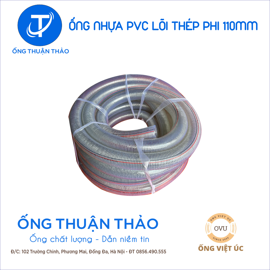 Ống Nhựa PVC Lõi Thép Phi 110mm CUỘN 30 MÉT- Hàng Nhập Khẩu