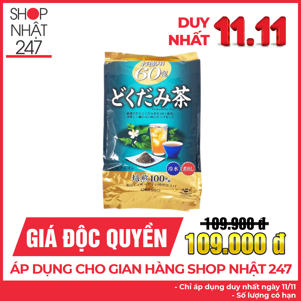 Trà Diếp Cá Mát Gan Giải Độc Orihiro (60 Túi / Gói)
