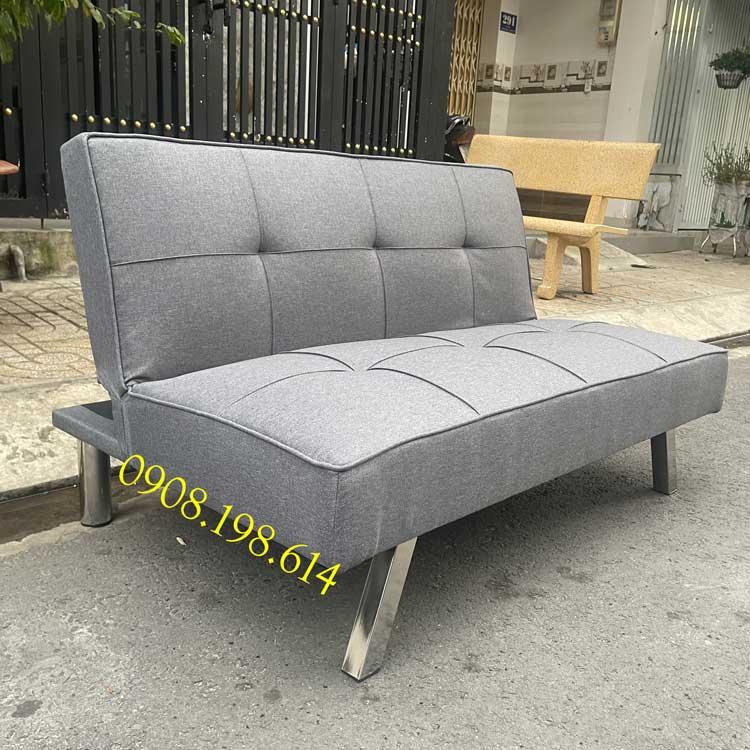 Ghế Sofa Bed mini 1m2 thông minh chất vải mịn màu xám - Giường sofa nhỏ gọn cho phòng trọ