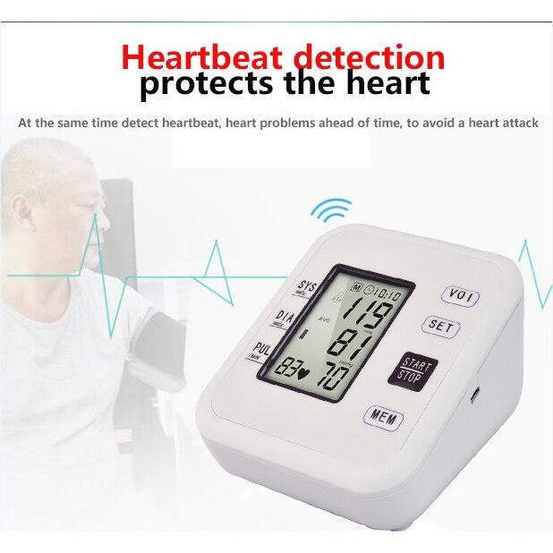 Adult Automatic Digital Upper Arm Blood pressure Monitor Electronic Sphygmomanometer Pulsometer Heart Beat Rate pluse meter