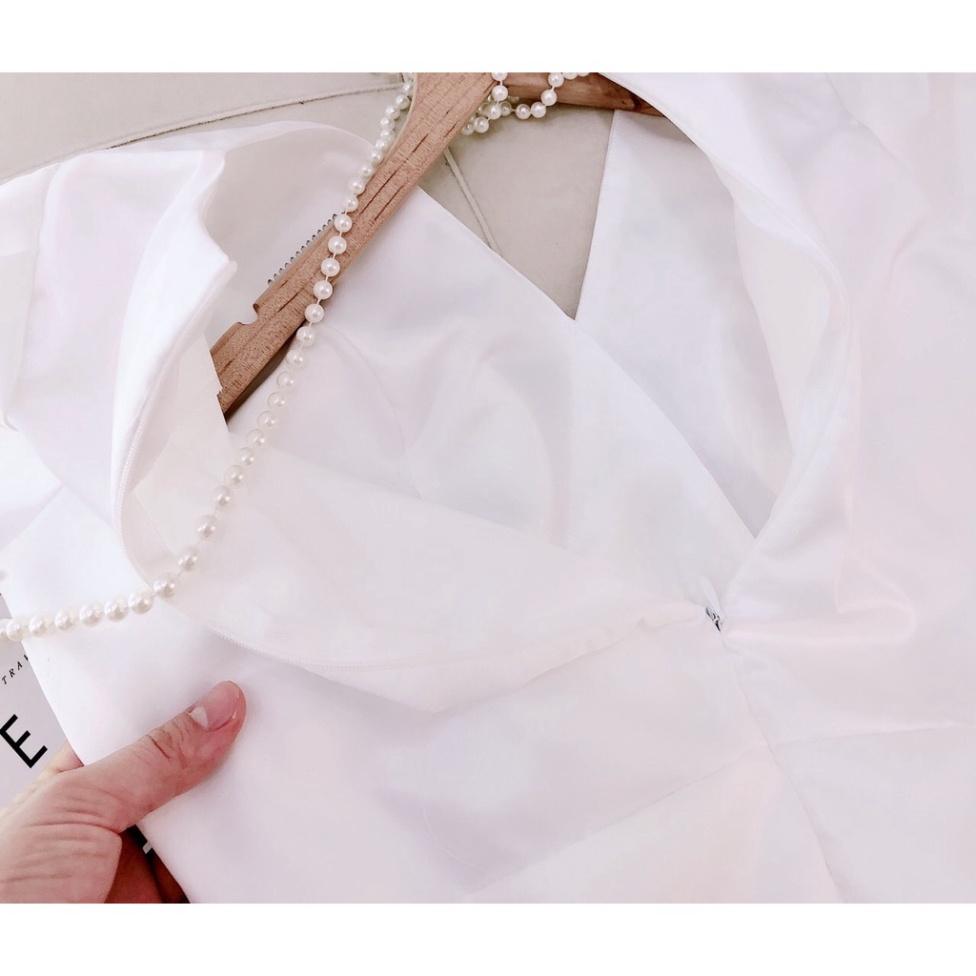 Đầm dự tiệc trắng phồng xoè có sẵn đi biển dự tiệc dạo phố bigsize gợi cảm sexy