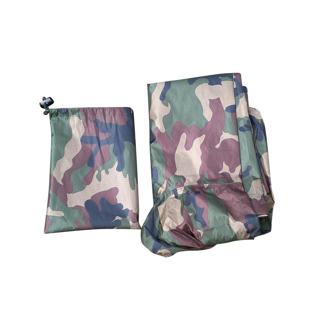 Waterproof Rain Poncho, Multifunction Outdoor Camouflage Raincoat, for Hunting Camping and with Grommet Corners for Shelter Use