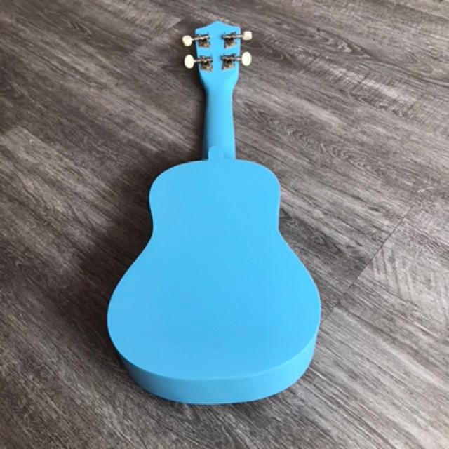 Đàn ukulele soprano gỗ Size 21 xanh dương - Tặng 5 phụ kiện - Đàn loại 1 chuyên tập chơi