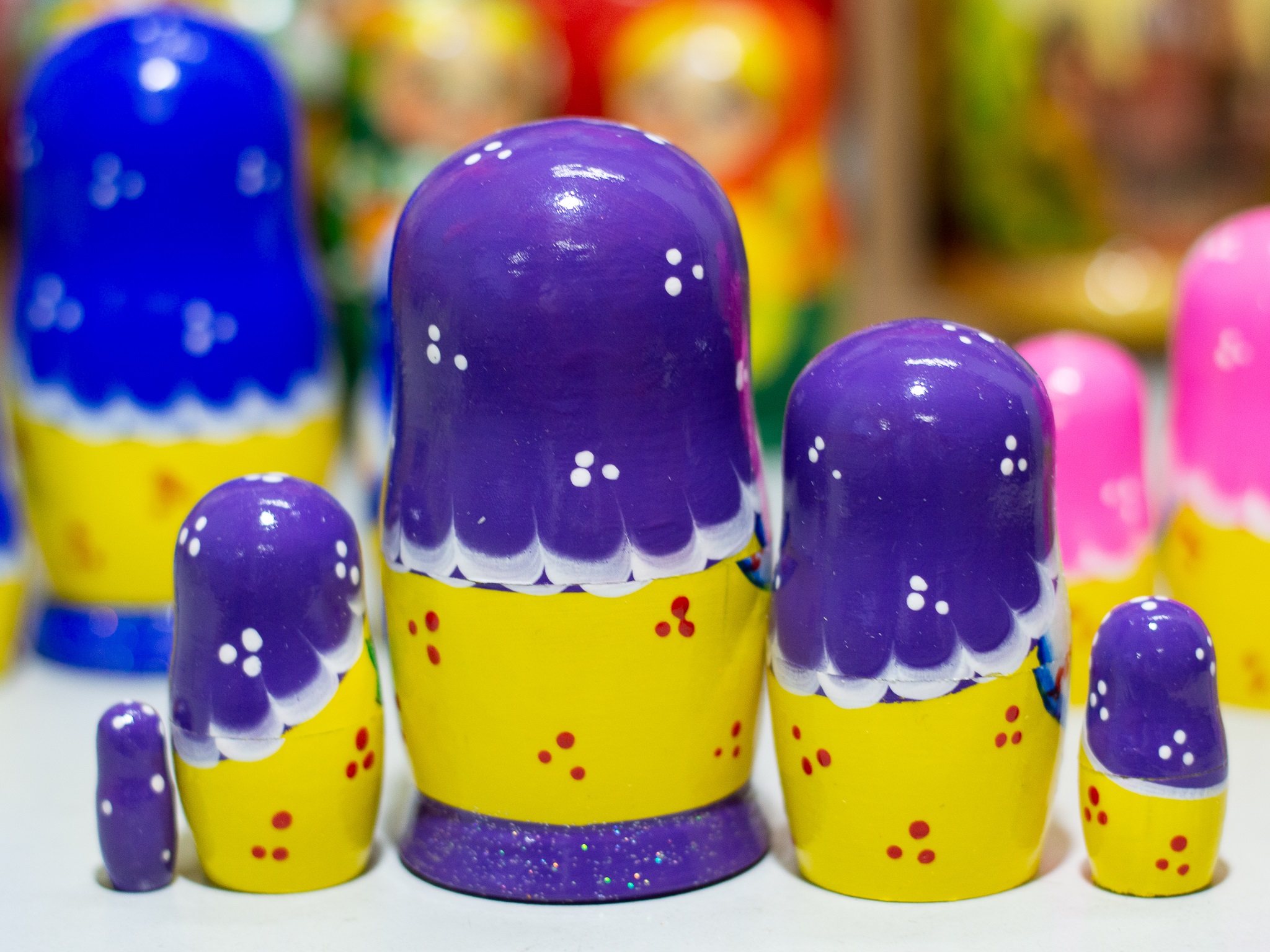 BỘ BÚP BÊ NGA MATRYOSHKA 5 LỚP SIZE 12CM HOA VĂN "MISA ÔM MÈO" NHIỀU MÀU