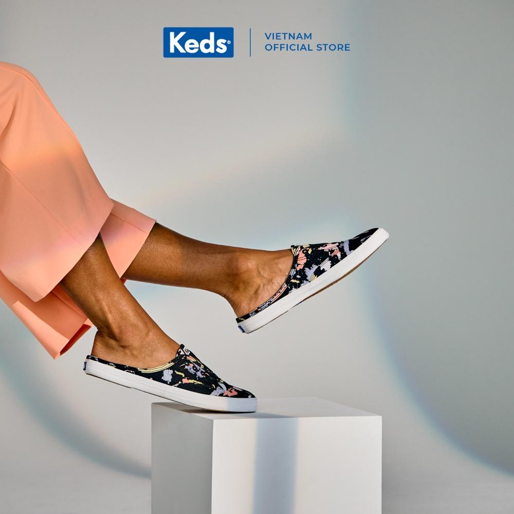 Giày Keds Nữ- Moxie Mule Splatter Canvas Black- KD065913