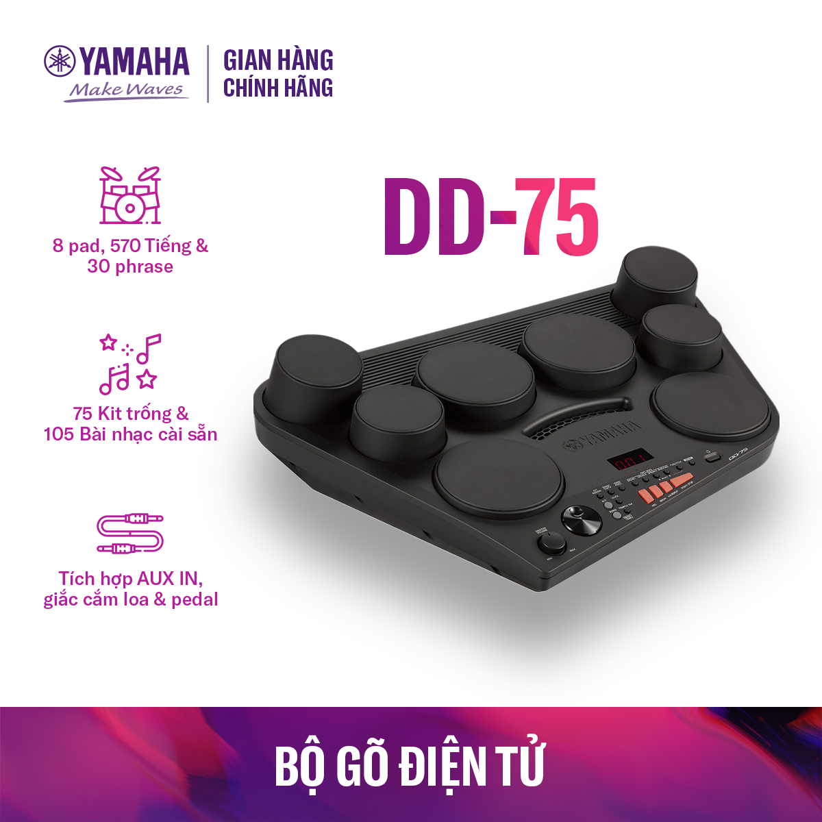 Bộ Trống Điện Tử Yamaha DD-75