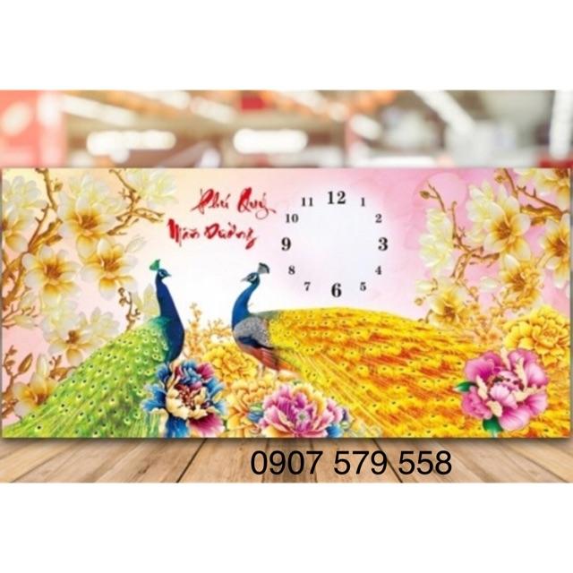 Tranh thêu phú quý mãn đường lv3163 kt 74x39 cm